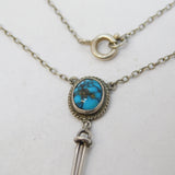 19th Century Austro-Hungarian Sterling Silver Turquoise Floral Necklace Antique