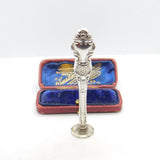 Victorian Sterling Silver Monogram S Initial Desk Seal Stamp Antique c1890