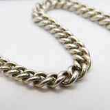Edwardian Sterling Silver Graduating Albert Watch Chain Antique 1905 Birmingham