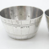 Victorian Pair of Sterling Silver Barrell Form Novelty Salt Cellars Antique 1875