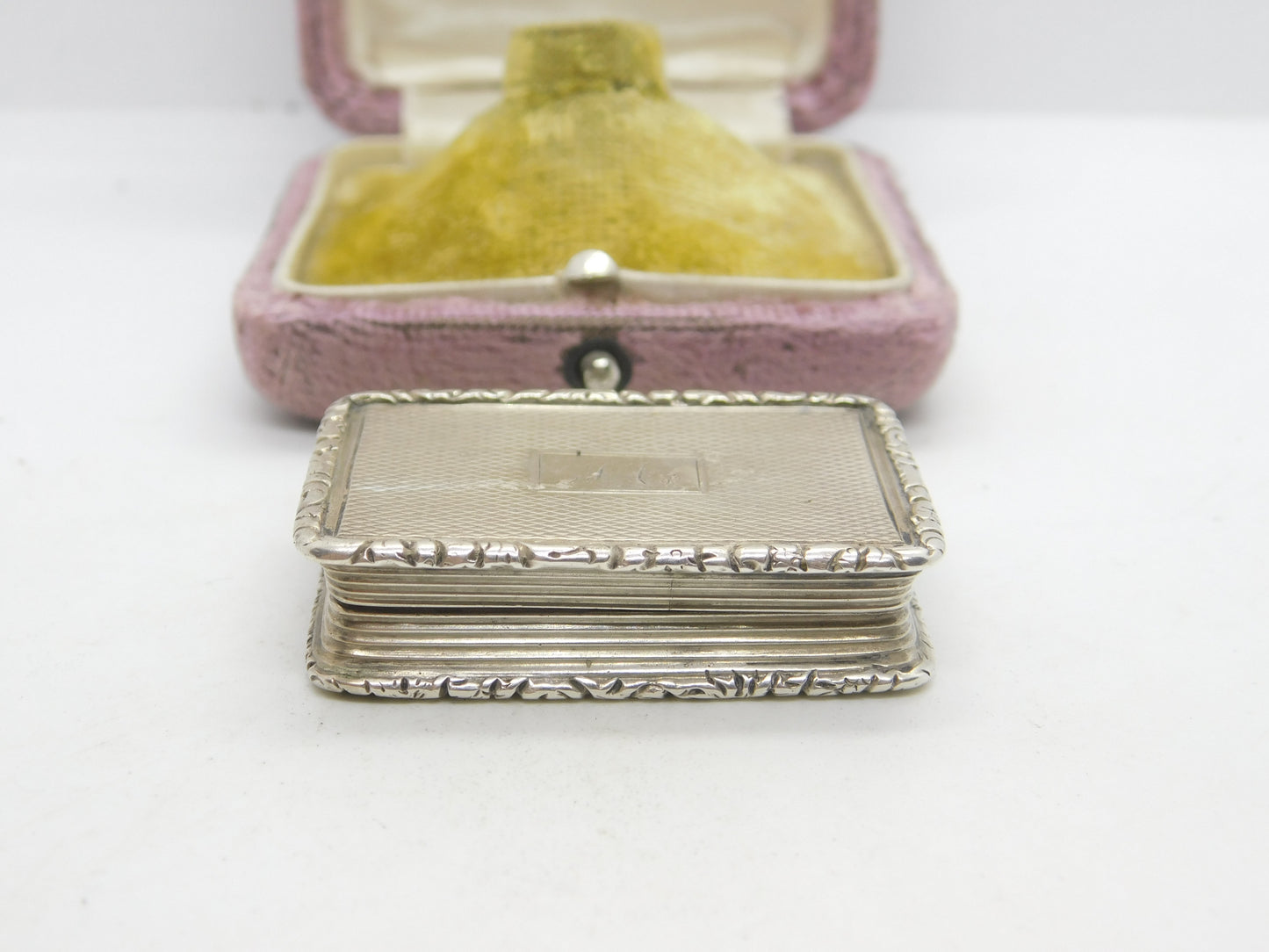 Georgian Sterling Silver Vinaigrette Antique c1830 Birmingham Joseph Willmore AF