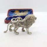 Large Cast Sterling Silver Roaring Lion Leo Statement Pendant 2008 London 50g