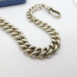 Edwardian Sterling Silver Graduating Albert Watch Chain Antique 1905 Birmingham