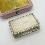 Georgian Sterling Silver Vinaigrette Antique c1830 Birmingham Joseph Willmore AF