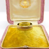 9ct Yellow Gold Swirl Pattern Essential Band Ring Vintage c1980 Sheffield