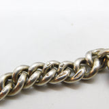 Edwardian Sterling Silver Graduating Albert Watch Chain Antique 1905 Birmingham