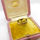 9ct Yellow Gold Swirl Pattern Essential Band Ring Vintage c1980 Sheffield