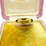 9ct Yellow Gold Swirl Pattern Essential Band Ring Vintage c1980 Sheffield