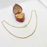14ct Yellow Gold Essential Box Chain Necklace 15" Length Vintage c1970