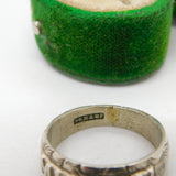 Victorian White Metal 'Mizpah' Sweetheart Ring Antique 1896