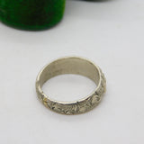 Victorian White Metal 'Mizpah' Sweetheart Ring Antique 1896
