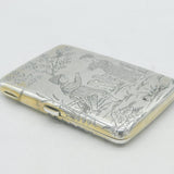 Sampson Mordan Victorian Sterling Silver Nursery Rhyme Wallet Case Antique