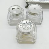 George III Sterling Silver Three-Piece Glass Desk Stand Antique 1767 London