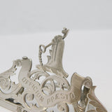 Victorian Sterling Silver Pownell Family Heraldic Place Holder Antique 1899 Chester