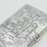 Sampson Mordan Victorian Sterling Silver Nursery Rhyme Wallet Case Antique