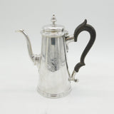 George II Sterling Silver Tapering Coffee Pot Antique 1735 London Edward Vincent