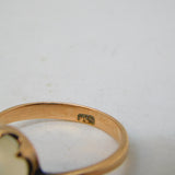 Victorian 9ct Rose Gold Cabochon Moonstone Dress Ring Antique c1880