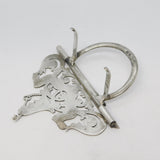 Victorian Sterling Silver Pownell Family Heraldic Place Holder Antique 1899 Chester