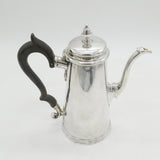 George II Sterling Silver Tapering Coffee Pot Antique 1735 London Edward Vincent