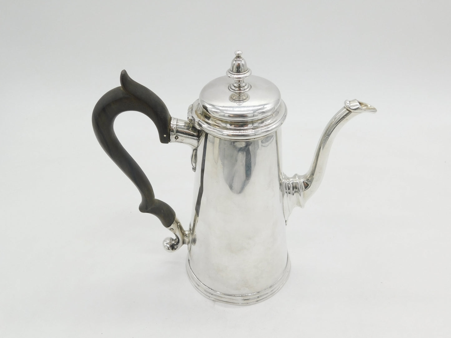 George II Sterling Silver Tapering Coffee Pot Antique 1735 London Edward Vincent