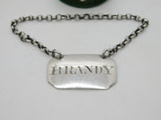 George III Scottish Sterling Silver Brandy Decanter Label Antique 1815 Edinburgh