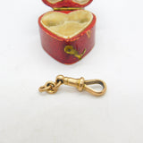Edwardian 9ct Rose Gold Albert Watch Chain Dog Clip Clasp Antique c1910