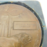 WW1 Bronze Death Plaque Or Penny Corporal Reginald Charles Hickman Died 1916
