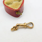 Edwardian 9ct Rose Gold Albert Watch Chain Dog Clip Clasp Antique c1910