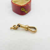Edwardian 9ct Rose Gold Albert Watch Chain Dog Clip Clasp Antique c1910
