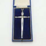 Boxed Sterling Silver Large Sword Form Masonic Jewel Medal 1928 Antique Birmingham