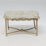 Victorian Sterling Silver Miniature Pub Tavern Table Antique 1890 London