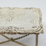 Victorian Sterling Silver Miniature Pub Tavern Table Antique 1890 London