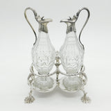 George III Sterling Silver Cruet Sauce Service 1769 London Antique Crested