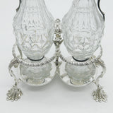 George III Sterling Silver Cruet Sauce Service 1769 London Antique Crested