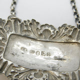 William IV Sterling Silver Madeira & Sherry Decanter Label Pair Antique 1837 Birmingham