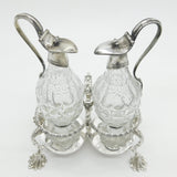 George III Sterling Silver Cruet Sauce Service 1769 London Antique Crested