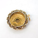 19th Century Gold Plated Shibayama Insect Drop Pendant Antique c1890s