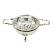 Sterling Silver Two-Handled Tea Strainer & Bowl Dish Vintage 1992 Birmingham