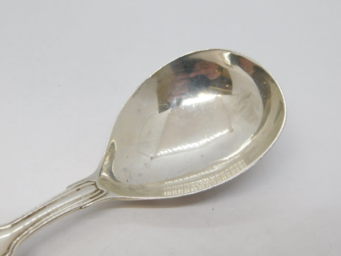 George III Sterling Silver Crested Tea Caddy Spoon Antique 1804 London