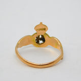 WWII-era 9ct Yellow Gold & Enamel RAF Airforce Signet Ring Antique c1940