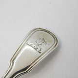 George III Sterling Silver Crested Tea Caddy Spoon Antique 1804 London