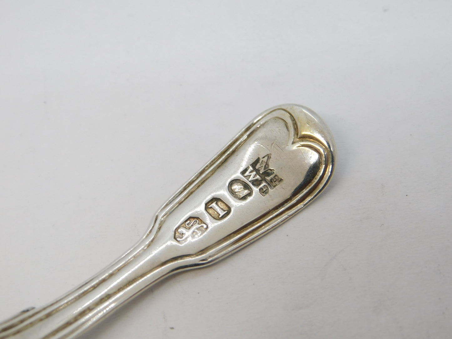 George III Sterling Silver Crested Tea Caddy Spoon Antique 1804 London