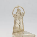 Victorian Sterling Silver Fishing Scene Dining Chair Antique 1893 Sheffield