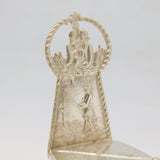 Victorian Sterling Silver Fishing Scene Dining Chair Antique 1893 Sheffield