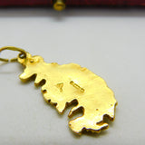 18ct Yellow Gold Map of Malta Souvenir Charm or Pendant Vintage c1960