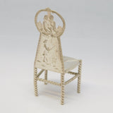 Victorian Sterling Silver Fishing Scene Dining Chair Antique 1893 Sheffield