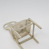 Victorian Sterling Silver Fishing Scene Dining Chair Antique 1893 Sheffield