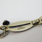 Aksel Holmsen Sterling Silver Enamel Nordic Panel Bracelet Antique Art Deco