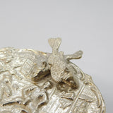 Cast Sterling Silver Cat at the Dinner Table Miniature Vintage 1974 Birmingham