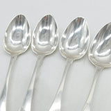 Perth Scottish Provincial Sterling Silver Set of Dessert Spoons Antique c1800s